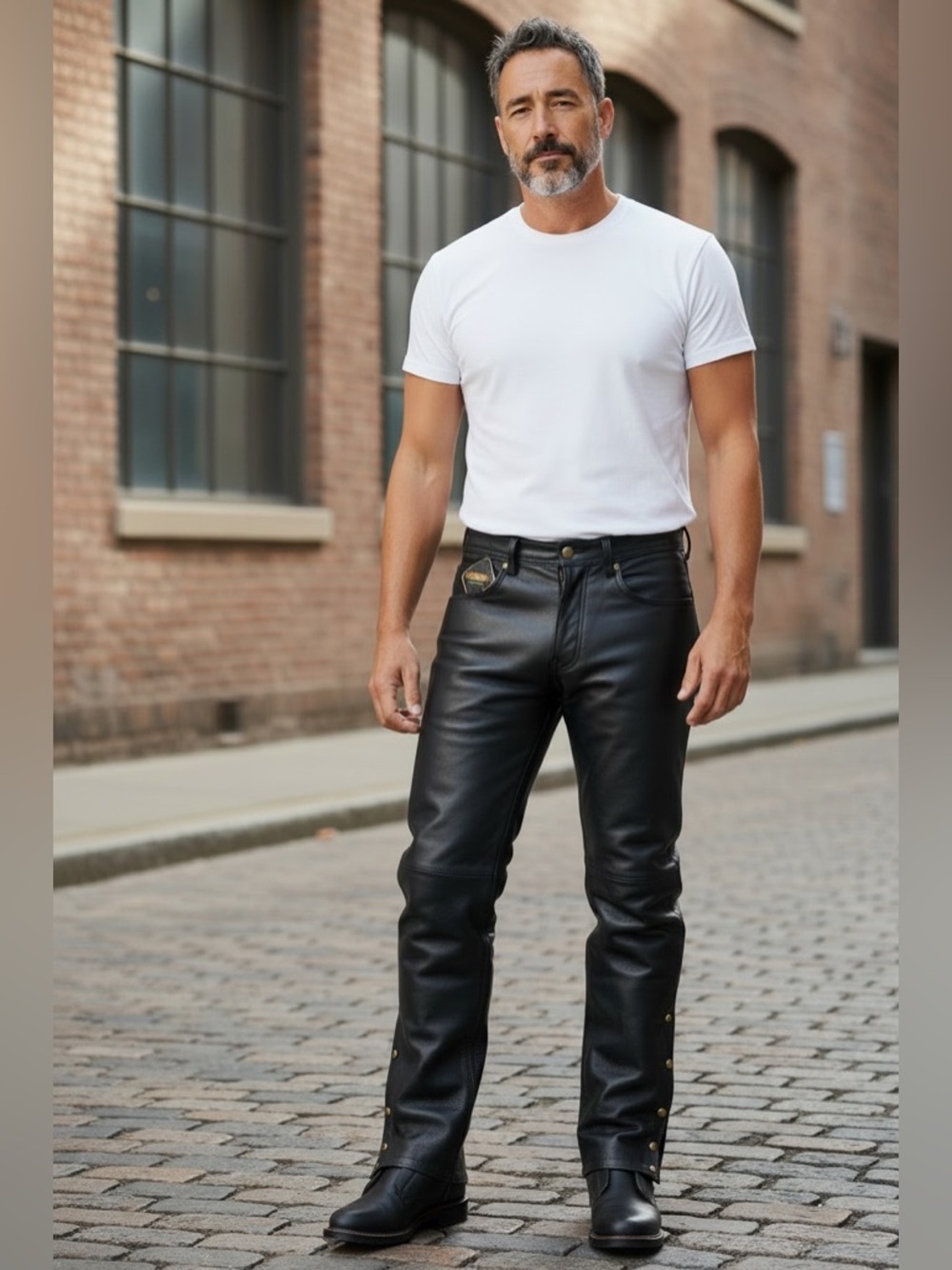 Unik NEW Black Leather Riding  Pants READ